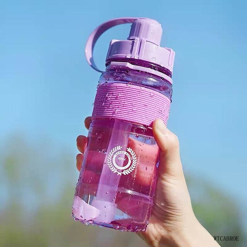 Bottled Water Bottled 2000Ml Plastic Gourd Straw Water Bottles 1000ML My Sports Protein Shaker Student Fitness Portable Bottle