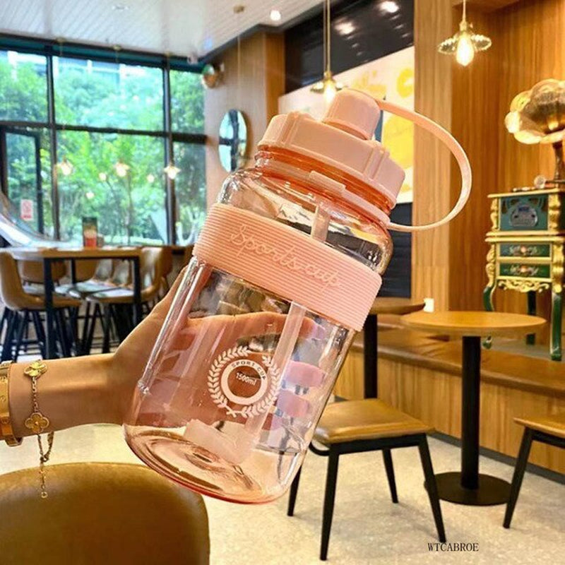 Bottled Water Bottled 2000Ml Plastic Gourd Straw Water Bottles 1000ML My Sports Protein Shaker Student Fitness Portable Bottle