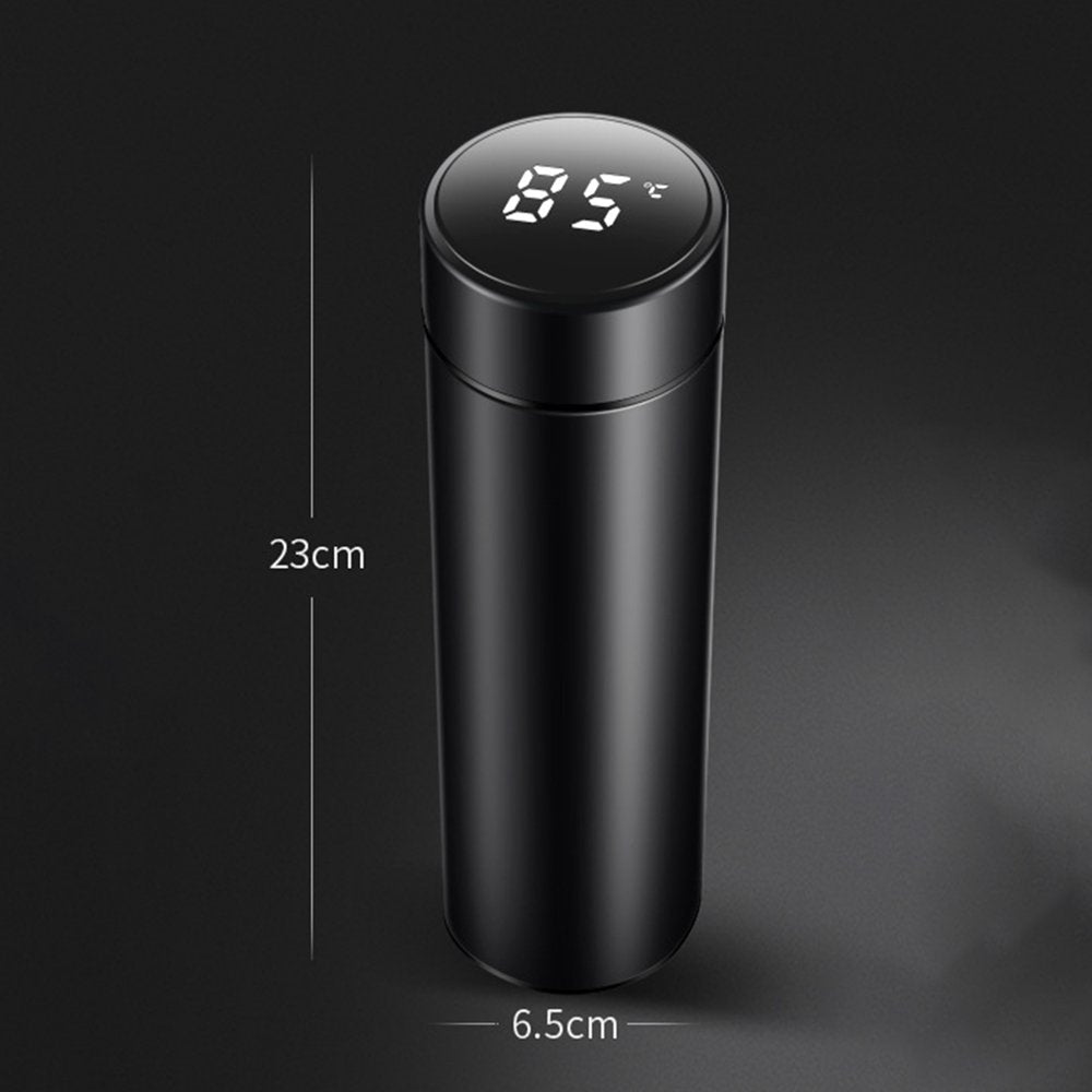 500Ml Anti-Corrosion Temperature Display Stainless Steel Water Cup Bottle for Home